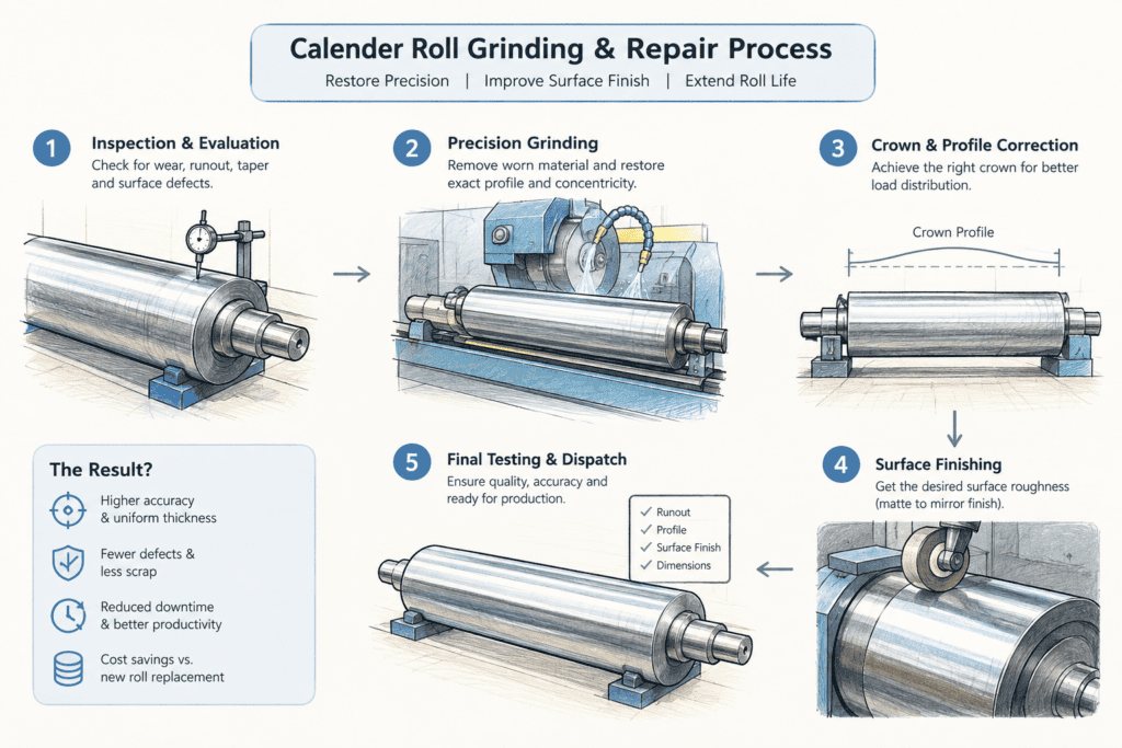 Calender Roller Repair Process - Siva Rollers