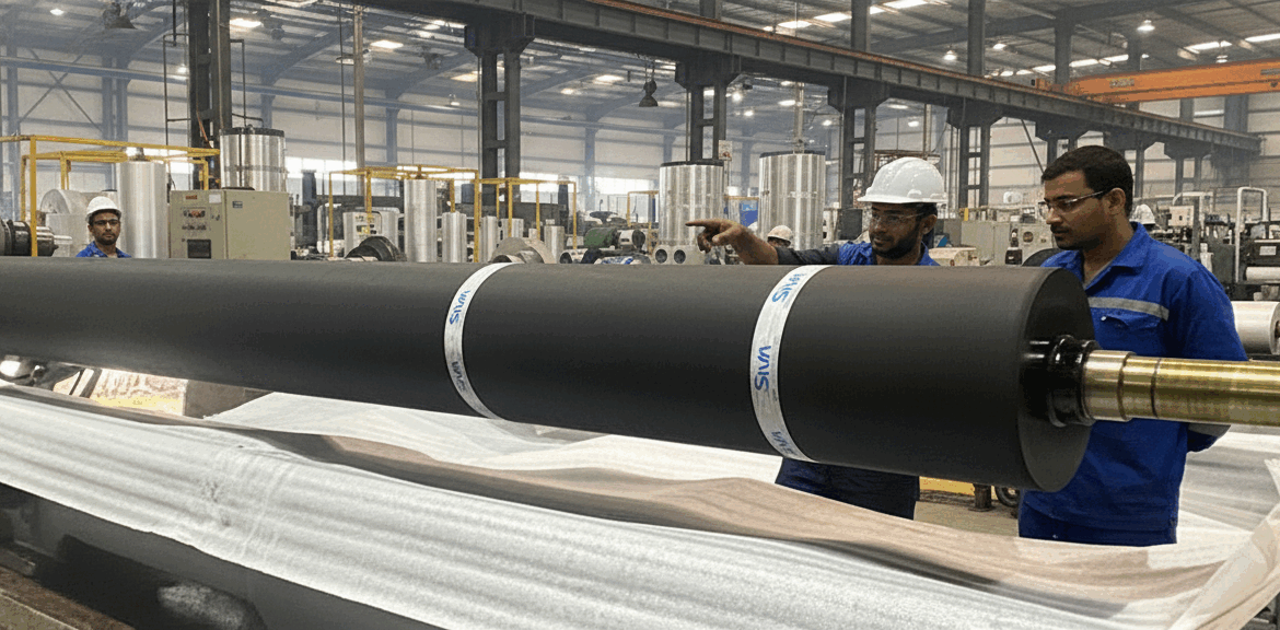 Rubber Rollers for Polymer Film Plants in India Request a Quote – Siva Rollers