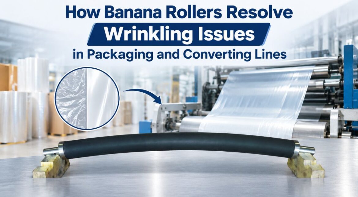 How Banana Rollers Resolve Wrinkling Issues in Packaging and Converting Lines - Siva Rollers
