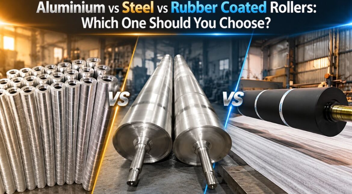 Aluminium vs Steel vs Rubber Coated Rollers: Which One Should You Choose? - Siva Rollers