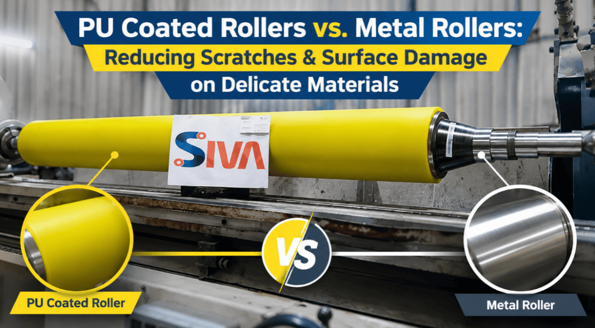 PU Coated Rollers vs. Metal Rollers: Reducing Scratches & Surface Damage on Delicate Materials - Siva Rollers
